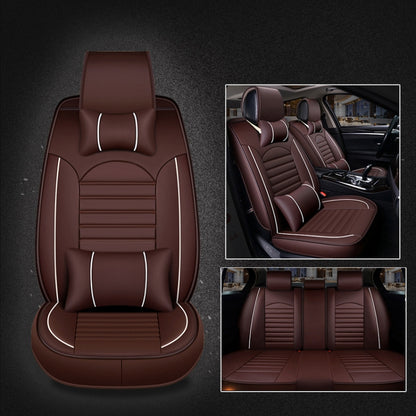Universal PU Leather Car Seat Cover Coffee Deluxe by buy2fix