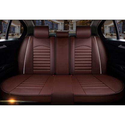 Universal PU Leather Car Seat Cover Coffee Deluxe by buy2fix