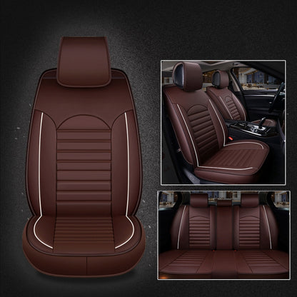 Universal PU Leather Car Seat Cover Coffee by buy2fix