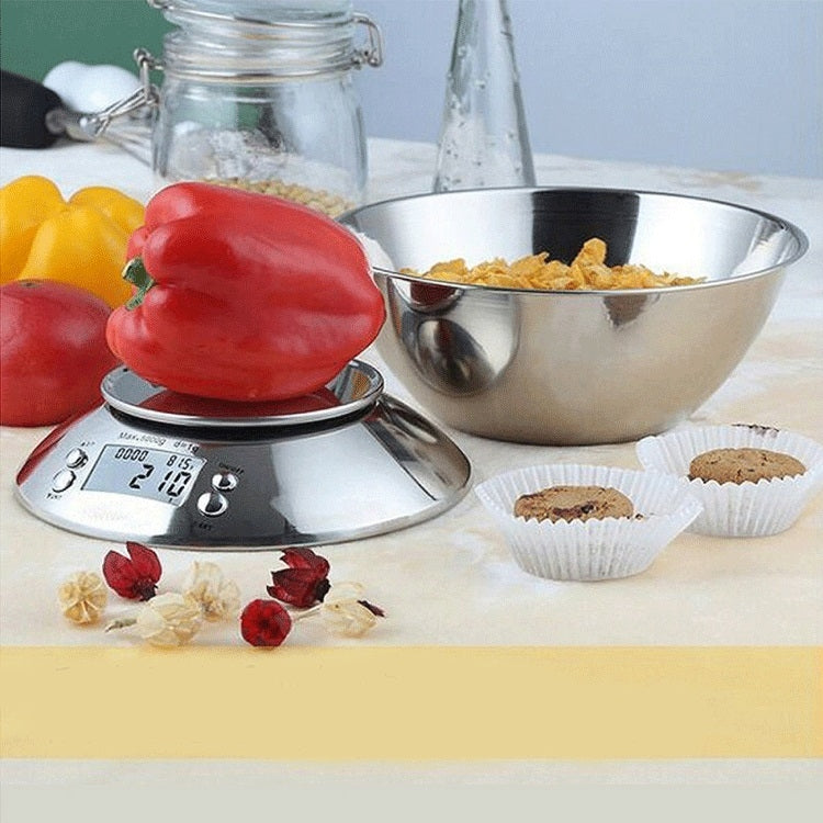 Kitchen High Precision Stainless Steel LCD Digital Scale Measuring Tools(Silver) by buy2fix