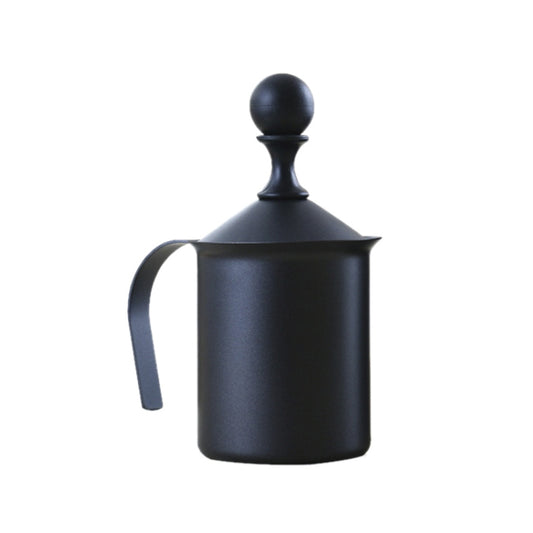 Pump Creamer Stainless Steel Double Mesh Manual Coffee Milk Foam Frothing Pitcher Froth Pump Foamer Cup, Capacity:400cc - Coffee Machine & Accessories by buy2fix | Online Shopping UK | buy2fix