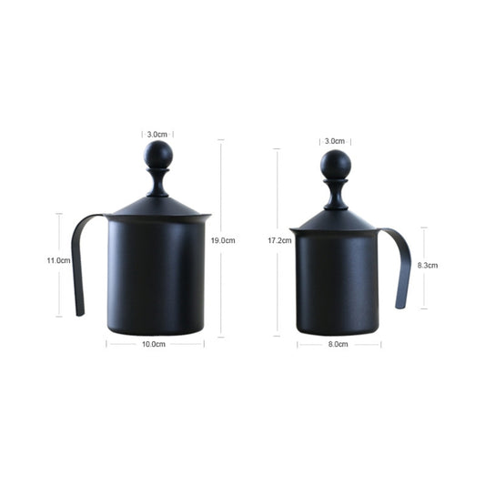 Pump Creamer Stainless Steel Double Mesh Manual Coffee Milk Foam Frothing Pitcher Froth Pump Foamer Cup, Capacity:400cc - Coffee Machine & Accessories by buy2fix | Online Shopping UK | buy2fix
