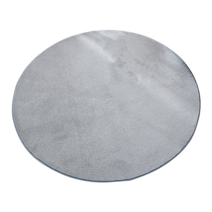 KSolid Round Carpet Soft Fleece Mat Anti-Slip Area Rug Kids Bedroom Door Mats, Size:Diameter: 140cm(Wine Red) - Mats by buy2fix | Online Shopping UK | buy2fix