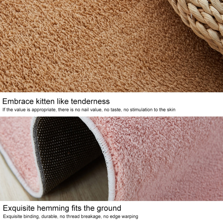KSolid Round Carpet Soft Fleece Mat Anti-Slip Area Rug Kids Bedroom Door Mats, Size:Diameter: 140cm(Wine Red) - Mats by buy2fix | Online Shopping UK | buy2fix