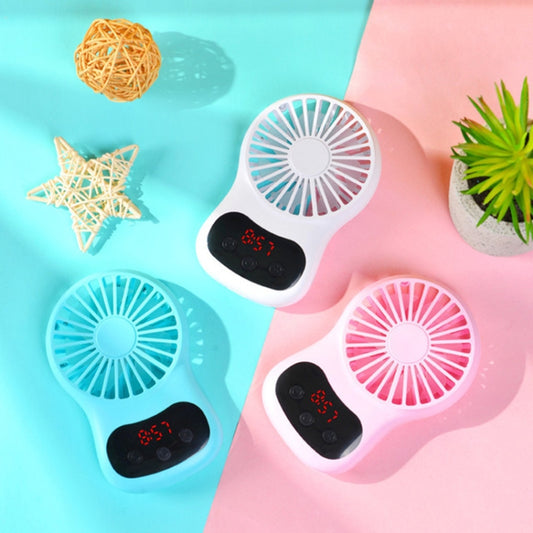 Multifunctional Clock Small Fan Creative Desktop Mini USB Fan(White) by buy2fix