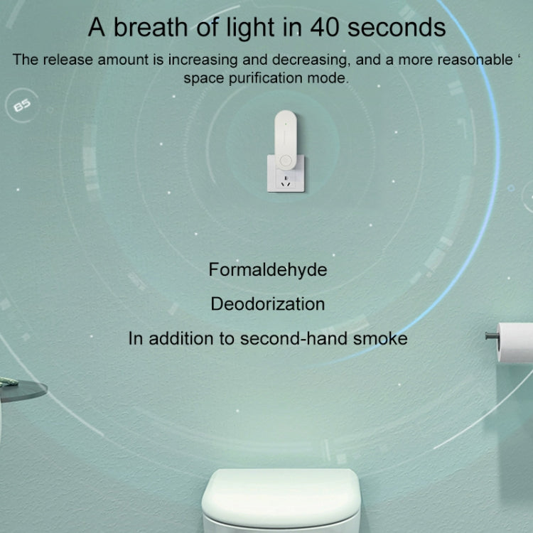 Mini Anion Air Purifier Smoke PM2.5 Remove Toilet Kitchen Air Purifier, Plug Type:EU Plug(Black) - Air Purifiers & Accessories by buy2fix | Online Shopping UK | buy2fix