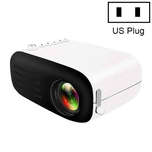 YG200 Portable LED Pocket Mini Projector AV USB SD HDMI Video Movie Game Home Theater Video Projector, US Plug(Black and White) - LED Projector by buy2fix | Online Shopping UK | buy2fix