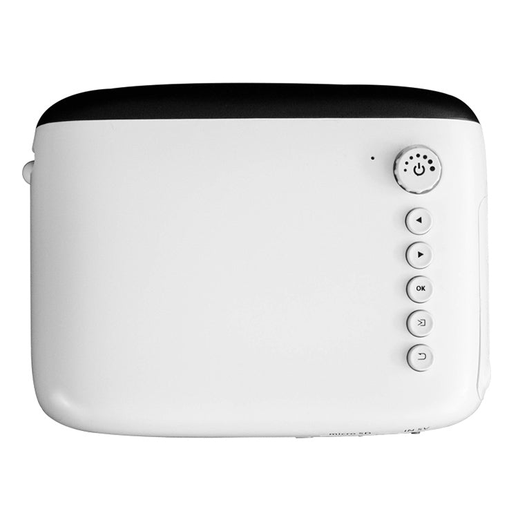 YG200 Portable LED Pocket Mini Projector AV USB SD HDMI Video Movie Game Home Theater Video Projector, US Plug(Black and White) - LED Projector by buy2fix | Online Shopping UK | buy2fix