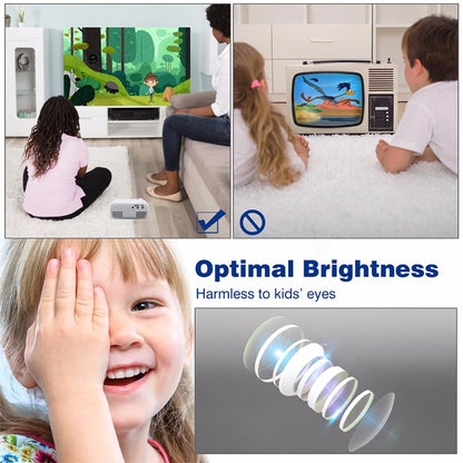 YG200 Portable LED Pocket Mini Projector AV USB SD HDMI Video Movie Game Home Theater Video Projector, US Plug(Black and White) - LED Projector by buy2fix | Online Shopping UK | buy2fix