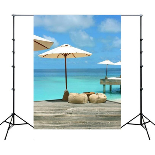 1.5m x 2.1m Simulation 3D Beach Seascape Coconut Tree Photo Photography Background Cloth(4555) - Other by buy2fix | Online Shopping UK | buy2fix