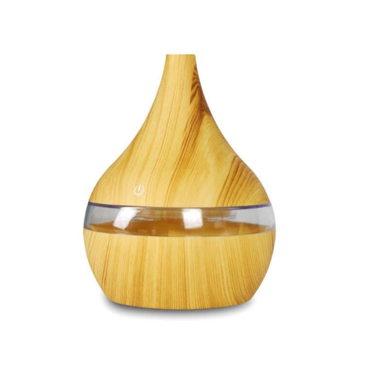 300ml USB Electric Aroma Air Diffuser Wood Ultrasonic Air Humidifier Essential Oil Aromatherapy Cool Mist Maker(Flat Mouth Light Wood Grain) - Air Purifiers & Accessories by buy2fix | Online Shopping UK | buy2fix