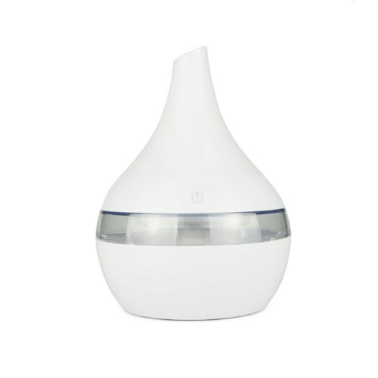 300ml USB Electric Aroma Air Diffuser Wood Ultrasonic Air Humidifier Essential Oil Aromatherapy Cool Mist Maker(White) - Air Purifiers & Accessories by buy2fix | Online Shopping UK | buy2fix
