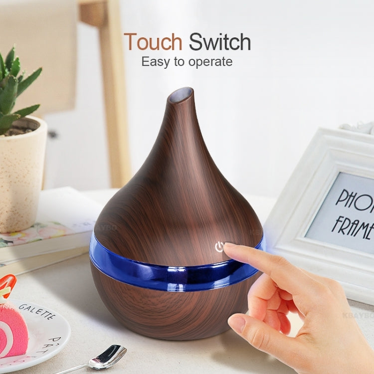 300ml USB Electric Aroma Air Diffuser Wood Ultrasonic Air Humidifier Essential Oil Aromatherapy Cool Mist Maker(Oblique Deep Wood Grain) - Air Purifiers & Accessories by buy2fix | Online Shopping UK | buy2fix