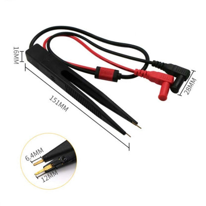 Chip Test Leads Component LCR Testing Tool Multimeter Tester Meter Pen Test Probe Lead Tweezers - Current & Voltage Tester by buy2fix | Online Shopping UK | buy2fix