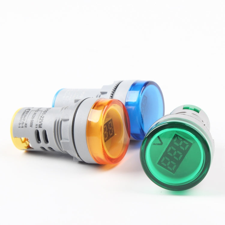 AD16-22DSV  Mini Digital Display 60-500V General Indicator AC Voltmeter, Open Hole: 22mm(Green) - Current & Voltage Tester by buy2fix | Online Shopping UK | buy2fix