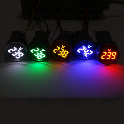 AD16-22DSV  Mini Digital Display 60-500V General Indicator AC Voltmeter, Open Hole: 22mm(Green) - Current & Voltage Tester by buy2fix | Online Shopping UK | buy2fix