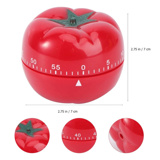 Creative Cute Tomato Shape Kitchen Mechanical Timer Alarm Reminder - Digital Countdown by buy2fix | Online Shopping UK | buy2fix