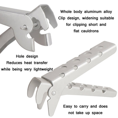 Outdoor Picnic Barbecue Aluminum Alloy Anti-scalding Pot Tongs(With Hole) - Cookwares & Tablewares by buy2fix | Online Shopping UK | buy2fix