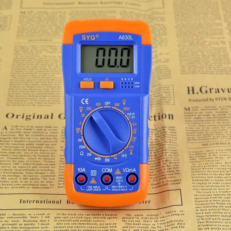 A830L Protection Luminous Multi-purpose Capacitance Meter Digital Multimeter - Digital Multimeter by buy2fix | Online Shopping UK | buy2fix