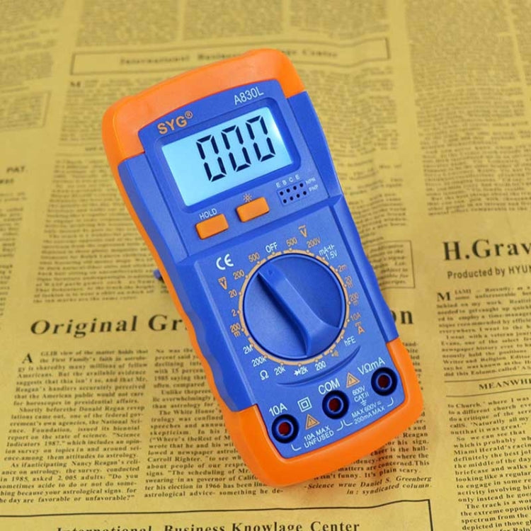 A830L Protection Luminous Multi-purpose Capacitance Meter Digital Multimeter - Digital Multimeter by buy2fix | Online Shopping UK | buy2fix