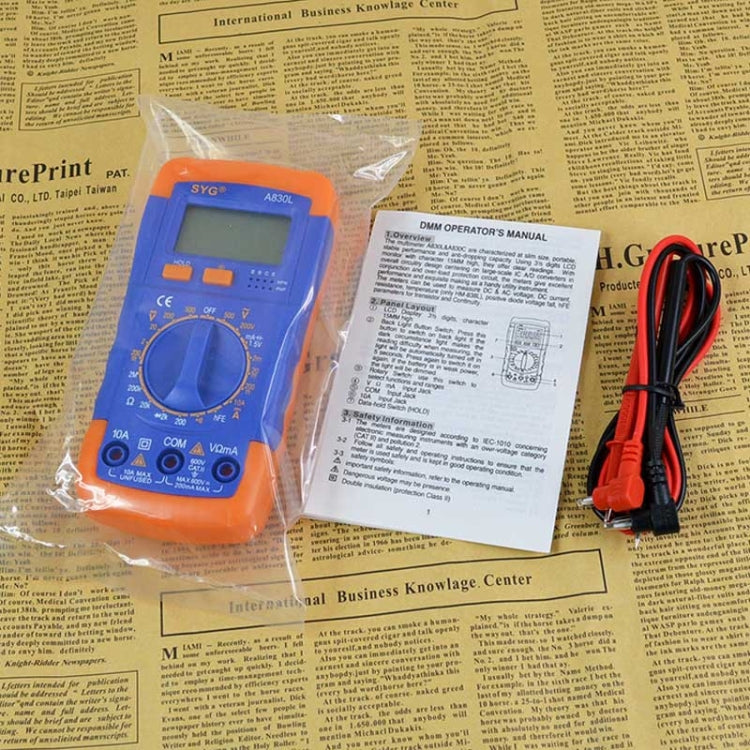 A830L Protection Luminous Multi-purpose Capacitance Meter Digital Multimeter - Digital Multimeter by buy2fix | Online Shopping UK | buy2fix