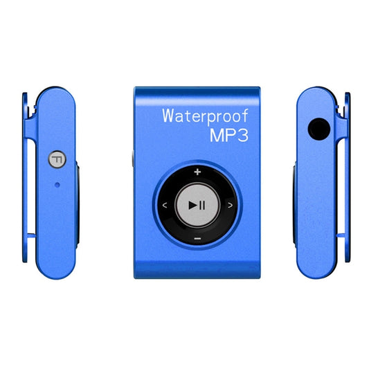 C26 IPX8 Waterproof Swimming Diving Sports MP3 Music Player with Clip & Earphone, Support FM, Memory:8GB(Blue) - MP3 Player by buy2fix | Online Shopping UK | buy2fix