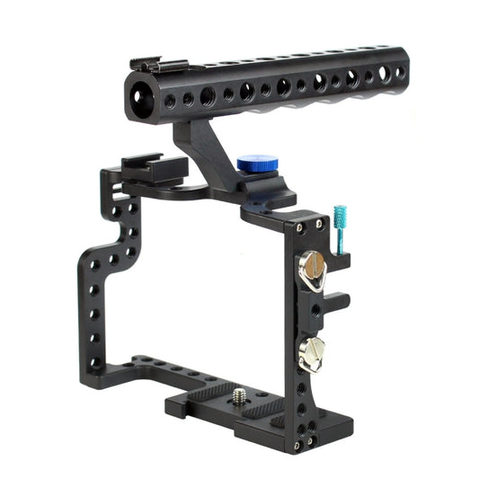 Camera Metal Video Cage Handle Stabilizer for Panasonic LUMIX GH3/GH4(Black) - Camera Cage by buy2fix | Online Shopping UK | buy2fix