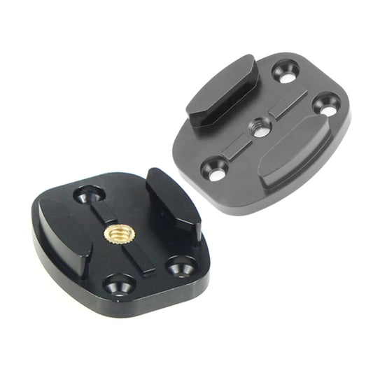 4 Holes Aluminum Quick Release Tripod Mount Base For Sports Camera, Color: Black - Helmet Mount by buy2fix | Online Shopping UK | buy2fix