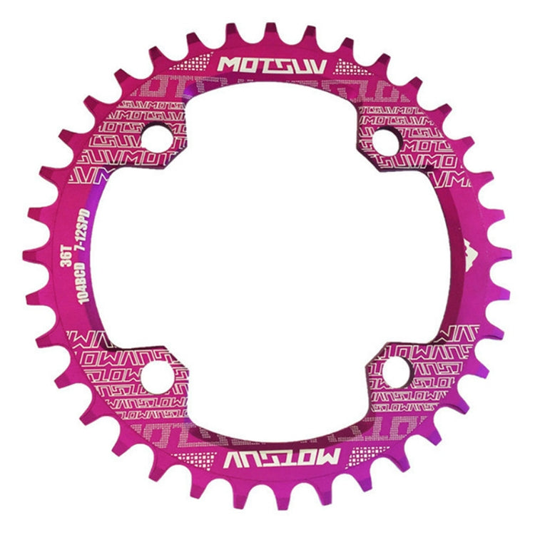 MOTSUV Narrow Wide Chainring MTB Bicycle 104BCD Tooth Plate Parts(Purple) by MOTSUV
