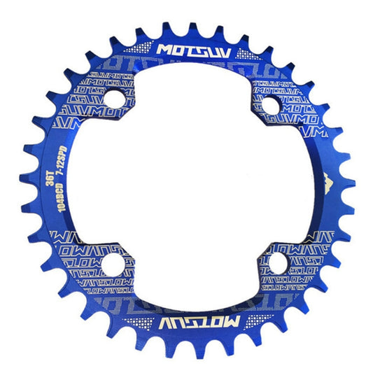 MOTSUV Narrow Wide Chainring MTB  Bicycle 104BCD Tooth Plate Parts(Blue) - Bicycle Brake Parts by MOTSUV | Online Shopping UK | buy2fix