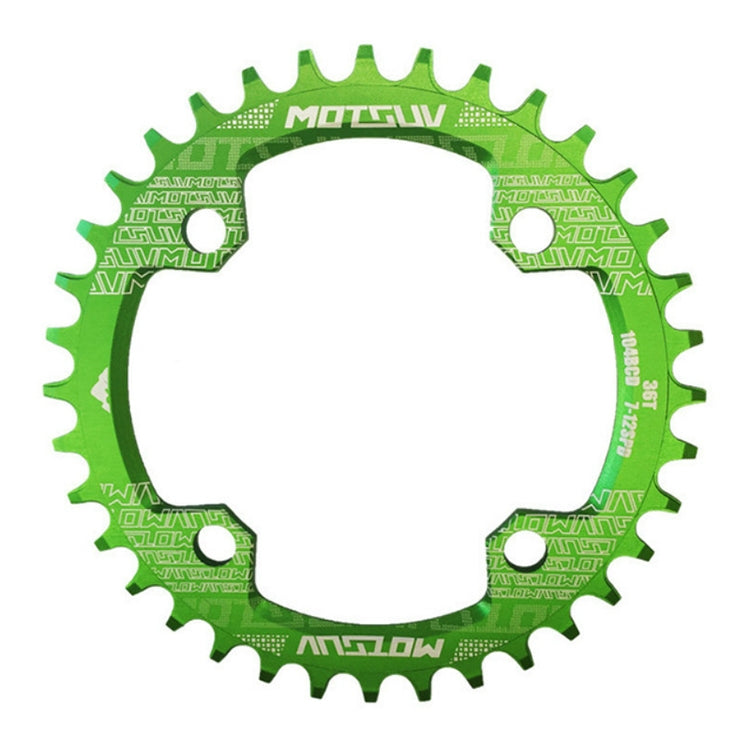 MOTSUV Narrow Wide Chainring MTB Bicycle 104BCD Tooth Plate Parts(Green) by buy2fix