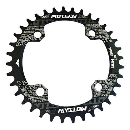 MOTSUV Narrow Wide Chainring MTB Bicycle 104BCD Tooth Plate Parts(Black) by buy2fix