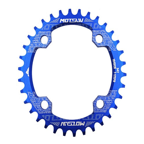 MOTSUV Narrow Wide Kettenblatt MTB Fahrrad 104BCD Zahnplattenteile (Blau)