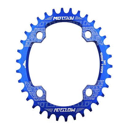 MOTSUV Narrow Wide Chainring MTB  Bicycle 104BCD Tooth Plate Parts(Blue) - Bicycle Brake Parts by MOTSUV | Online Shopping UK | buy2fix