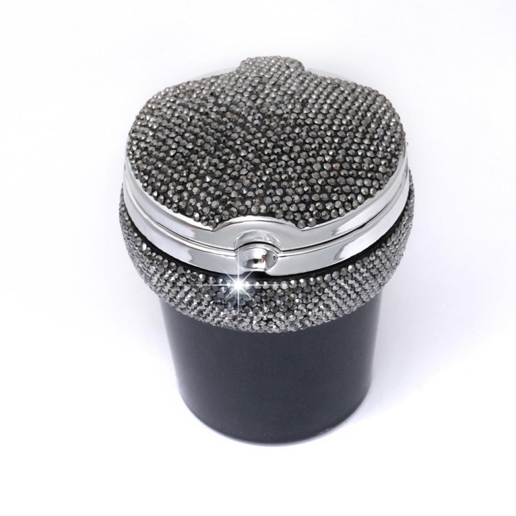 Studded Diamond Car Ashtray with Led Lamp(Bright Black) by buy2fix