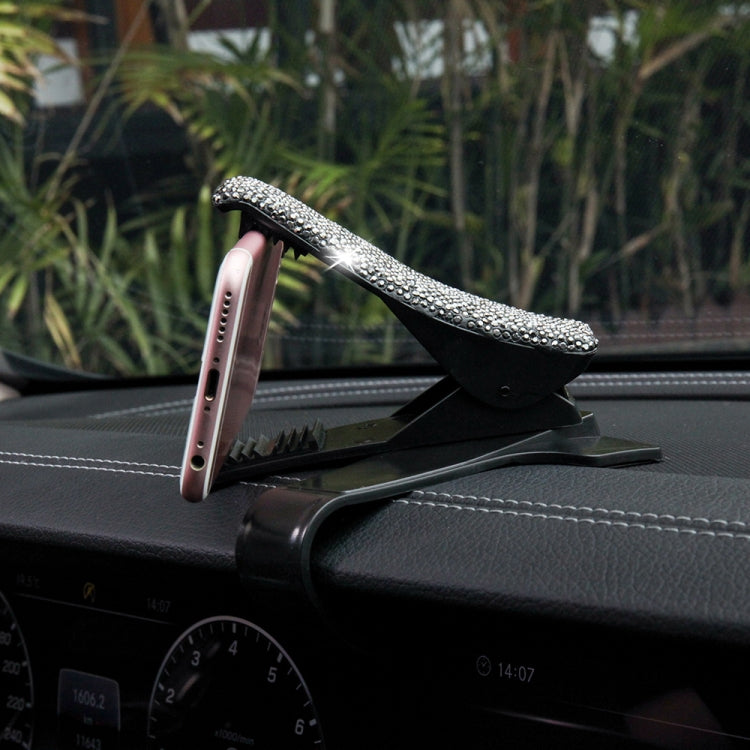 Diamond Car Phone Holder 360 Degree Rotating Creative Car Dashboard Mobile Holders(Bright Black) by buy2fix