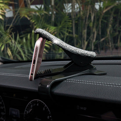 Diamond Car Phone Holder 360 Degree Rotating Creative Car Dashboard Mobile Holders(Bright Black) by buy2fix