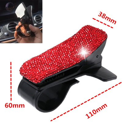 Diamond Car Phone Holder 360 Degree Rotating Creative Car Dashboard Mobile Holders(Red) by buy2fix