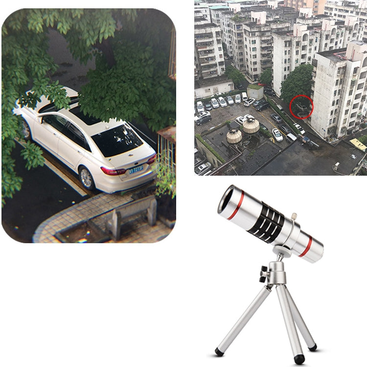 Outdoor Telescope Mobile Phone Accessories Shooting Telephoto Lens with Universal Metal Clip(12X) - Monocular Binoculars by buy2fix | Online Shopping UK | buy2fix