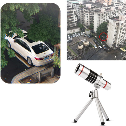 Outdoor Telescope Mobile Phone Accessories Shooting Telephoto Lens with Universal Metal Clip(12X) - Monocular Binoculars by buy2fix | Online Shopping UK | buy2fix