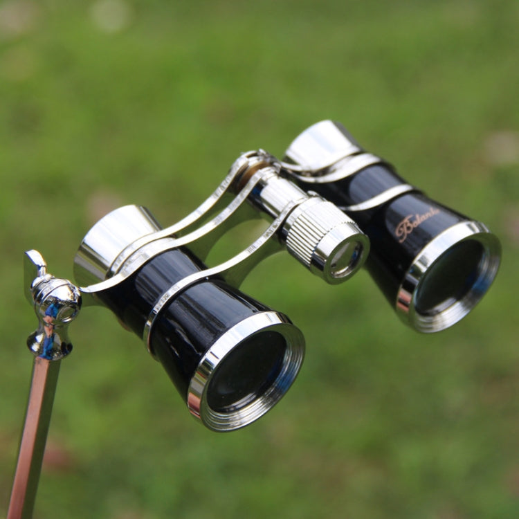 Metal 3 X 25 Lady With Handle Chrome Double Cylinder Telescope( Pearl white) - Binoculars by buy2fix | Online Shopping UK | buy2fix