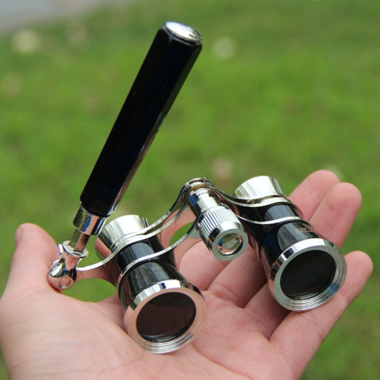 Metal 3 X 25 Lady With Handle Chrome Double Cylinder Telescope( Pearl white) - Binoculars by buy2fix | Online Shopping UK | buy2fix