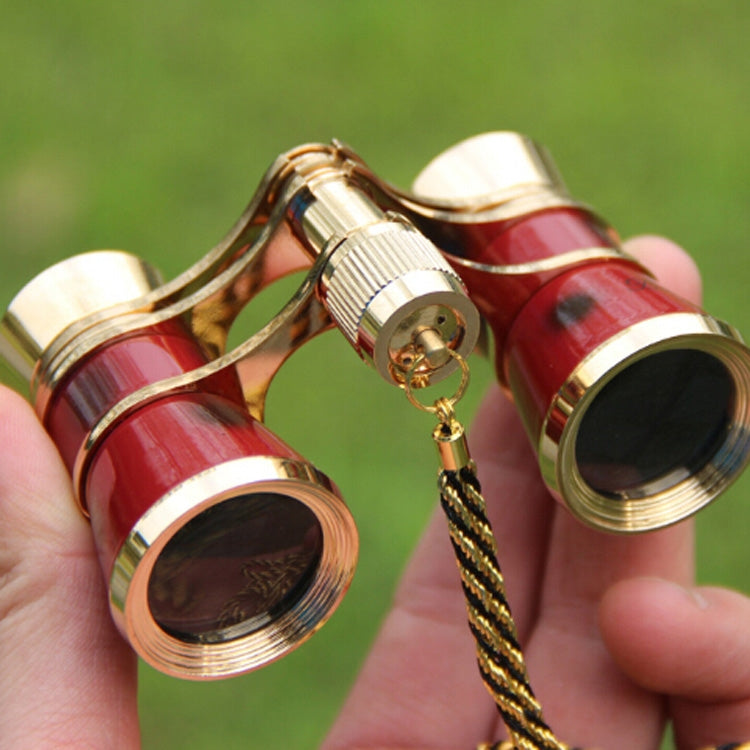 Metal 3 X 25 Lady With Handle Chrome Double Cylinder Telescope( Pearl white) - Binoculars by buy2fix | Online Shopping UK | buy2fix
