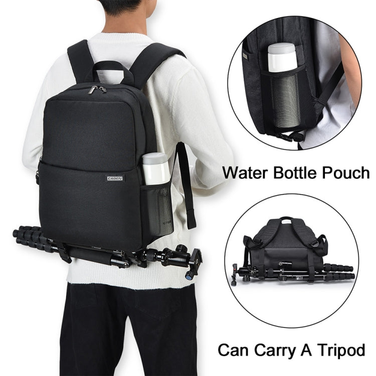 CADeN L4 Double-layer Casual Computer Backpack Multi-function Digital Camera Bag (Black) - Backpack by CADeN | Online Shopping UK | buy2fix