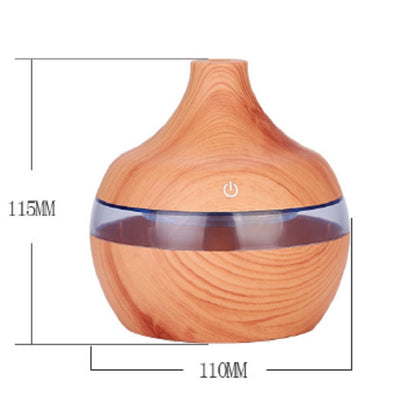 300ML Waterdrop Shape USB Wood Grain Aromatherapy Air Purifier Mute Humidifier, Color: Deep Wood Grain - Air Purifiers & Accessories by buy2fix | Online Shopping UK | buy2fix