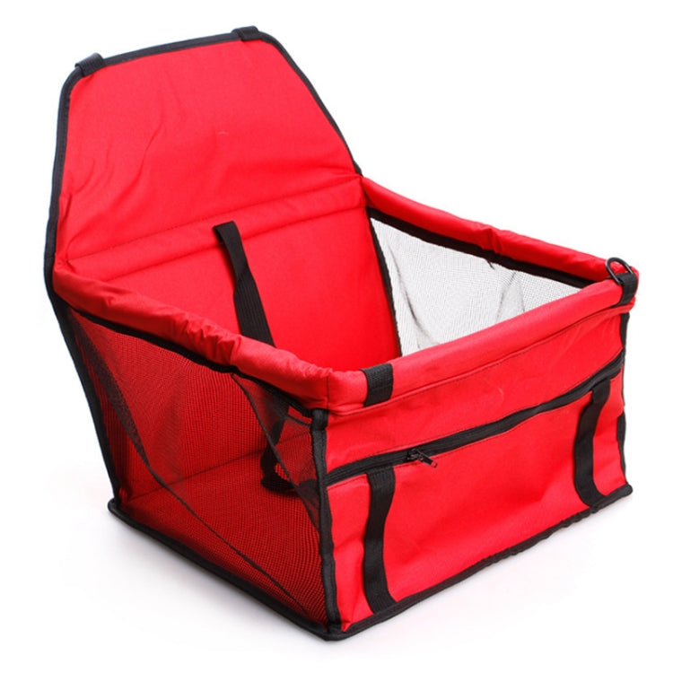 In Car Double-Layer Mesh Thickening Waterproof Pet Bag(Red) by buy2fix