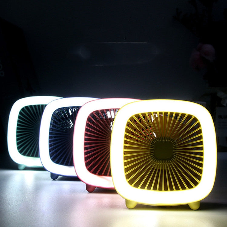 USB Rechargeable Desktop Fan Multifunctional Handheld Pocket Fan(Red) by buy2fix