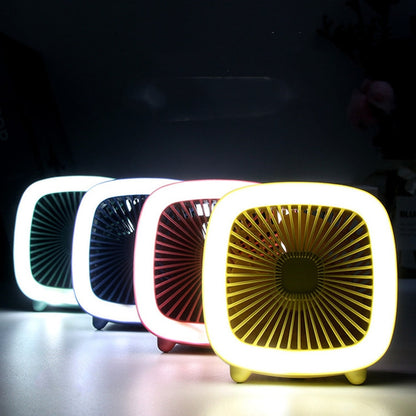 USB Rechargeable Desktop Fan Multifunctional Handheld Pocket Fan(Red) by buy2fix