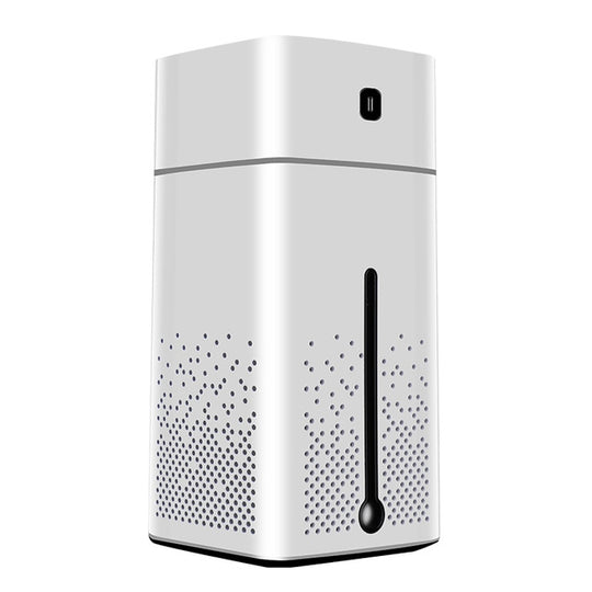 Humidificateur d'air à ultrasons USB diffuseur d'arôme d'huile essentielle LED veilleuse purificateur de brume de pulvérisation, 1000 ml (blanc)