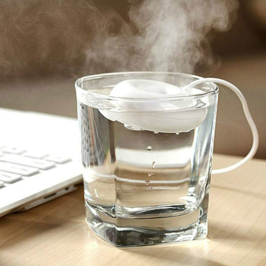 Mini humidificateur d'air USB en forme de beignet, purificateur de diffuseur d'arôme (blanc)
